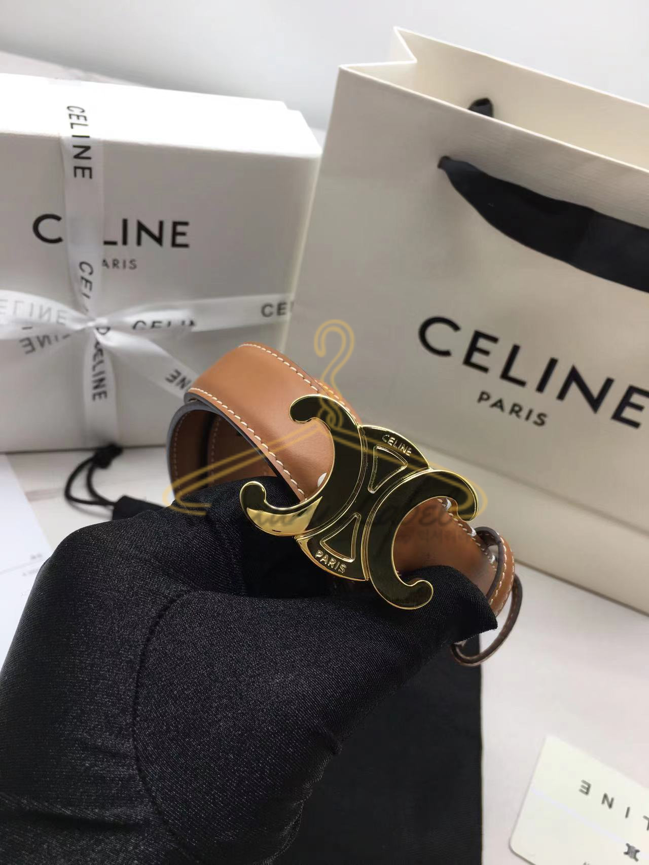 셀린느 로고 벨트 2.5cm