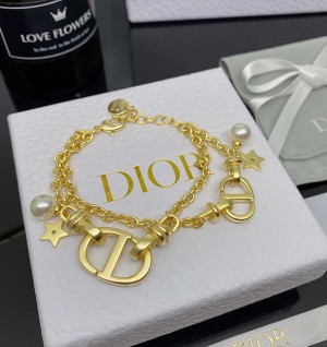 디올 dior cd 더블 레이어 브레이슬릿