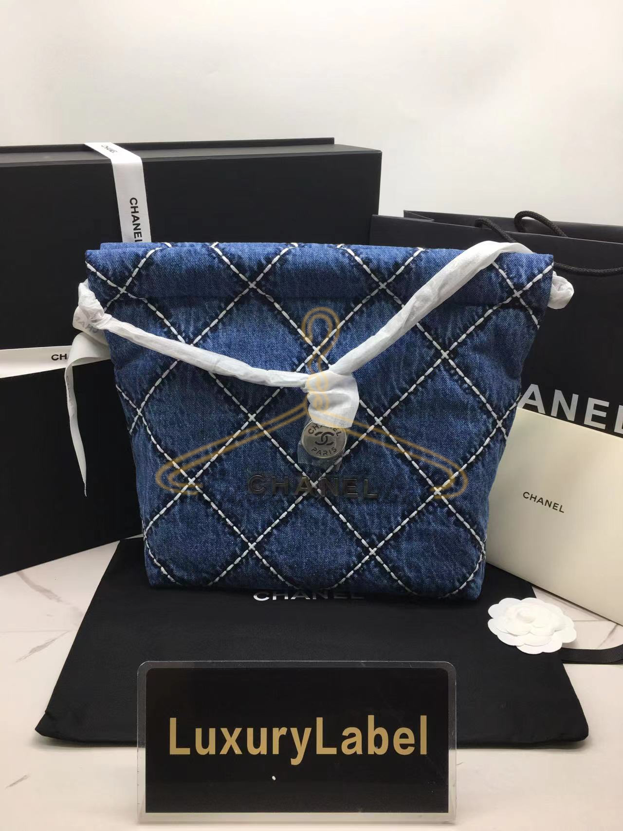 샤넬 22백 데님 스티칭 스몰