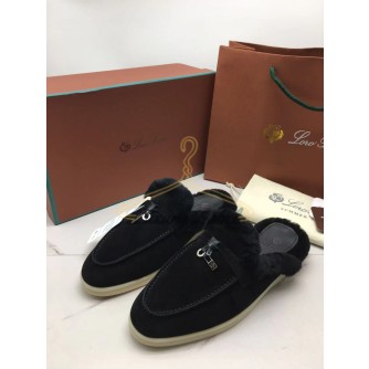 로로피아나 썸머워크 뮬 퍼 블로퍼 은장