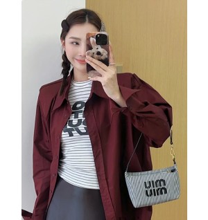 미우미우 스피릿 스트라이프 미니 백
