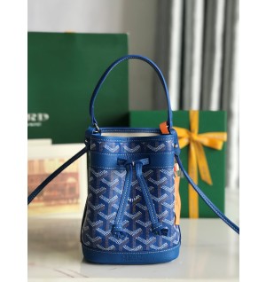 고야드 쁘띠플로 미니 버킷백 (컬러 블루)