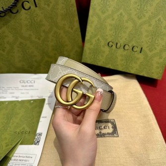구찌 리버써블 GG 마몽 벨트