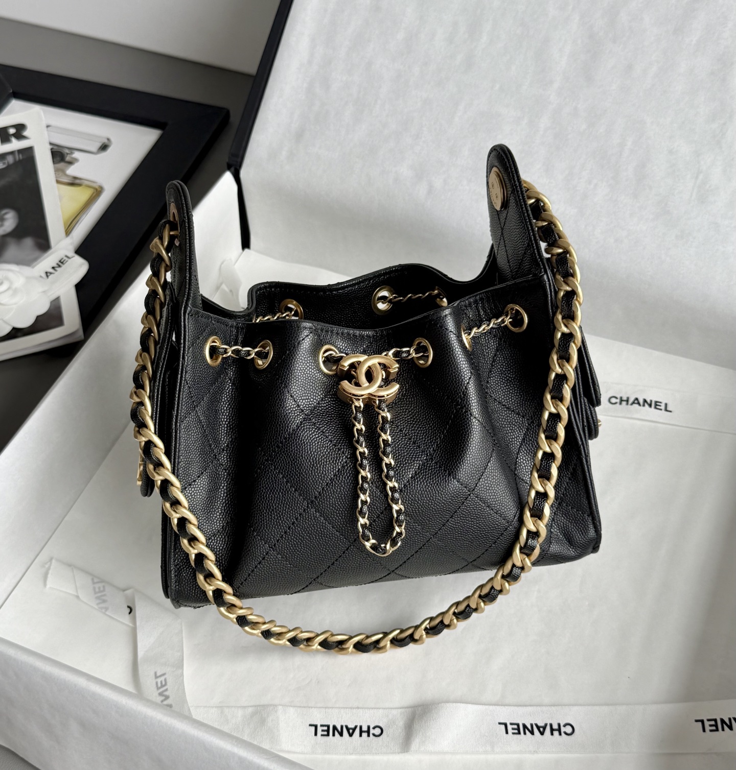 샤넬 25백 미니 캐비어