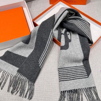 에르메스 H 카사크 A 부클 캐시미어 머플러