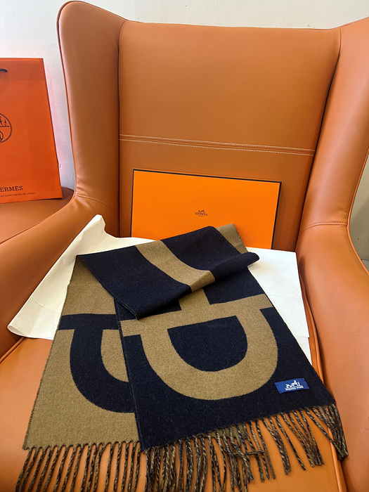 에르메스 H 카사크 그랜드모스 캐시미어 머플러