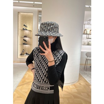 디올 오블리크 자카드 버킷햇