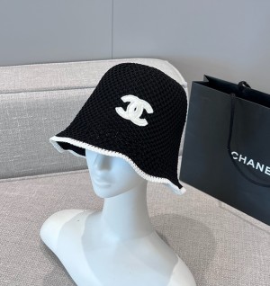 샤넬 CC 로고 크로셰 버킷햇